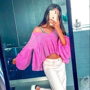 Free People Beaumont Mews Blouse Size Small PREPPY